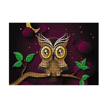 Cakapuzzle Sevimli Baykuş 120 Parça Ahşap Puzzle