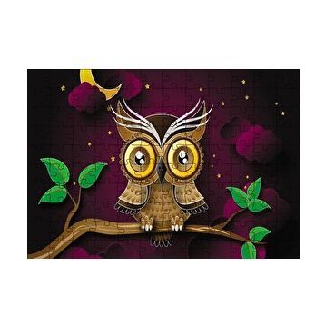 Cakapuzzle Sevimli Baykuş 120 Parça Ahşap Puzzle