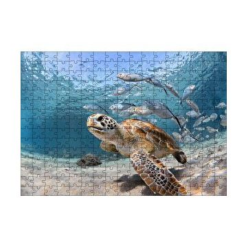 Cakapuzzle Sevimli Caretta ve Ton Balıkları 120 Parça Ahşap Puzzle