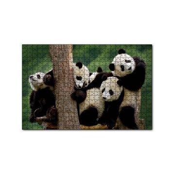 Cakapuzzle Sevimli Panda Yavruları 120 Parça Ahşap Puzzle