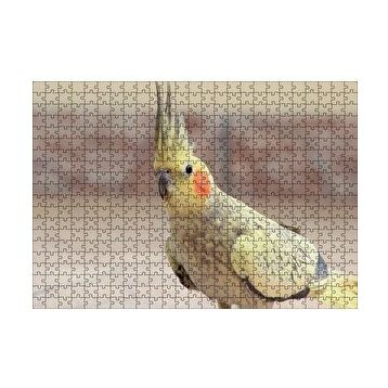 Cakapuzzle Sevimli Sarı Kakadu Papağanı 120 Parça Ahşap Puzzle