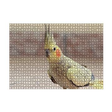 Cakapuzzle Sevimli Sarı Kakadu Papağanı 120 Parça Ahşap Puzzle