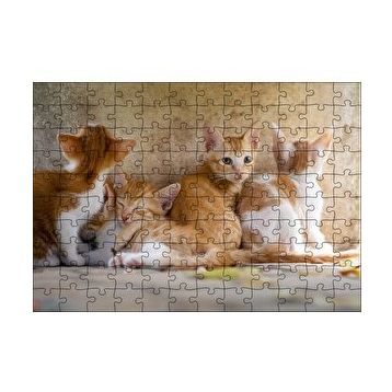 Cakapuzzle Sevimli Sarman Yavruları 120 Parça Ahşap Puzzle