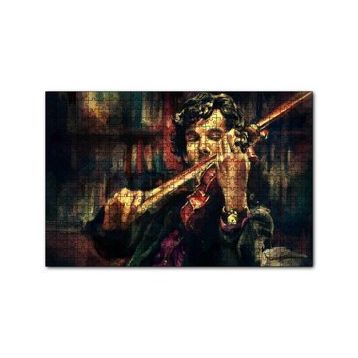 Cakapuzzle Sherlock Benedict Cumberbatch Keman 120 Parça Ahşap Puzzle