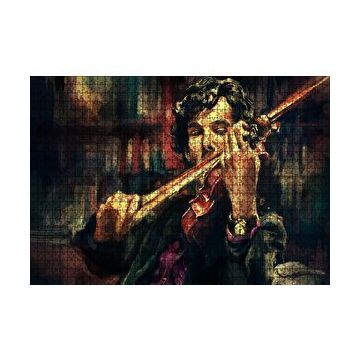 Cakapuzzle Sherlock Benedict Cumberbatch Keman 120 Parça Ahşap Puzzle