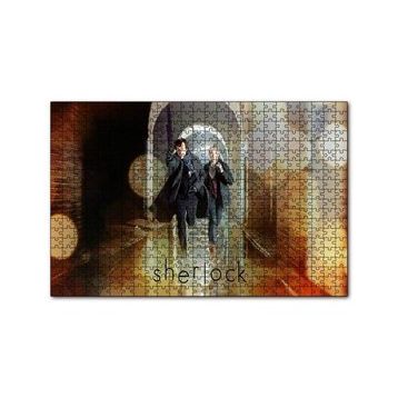 Cakapuzzle Sherlock ve Watson Koşuyor 120 Parça Ahşap Puzzle