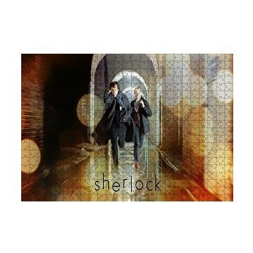 Cakapuzzle Sherlock ve Watson Koşuyor 120 Parça Ahşap Puzzle