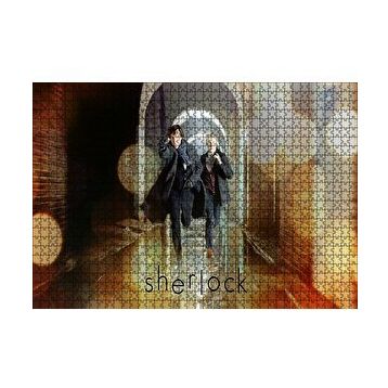 Cakapuzzle Sherlock ve Watson Koşuyor 120 Parça Ahşap Puzzle