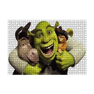 Cakapuzzle Shrek Donkey Puss 120 Parça Ahşap Puzzle