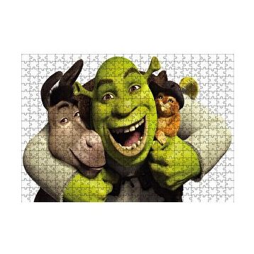 Cakapuzzle Shrek Donkey Puss 120 Parça Ahşap Puzzle