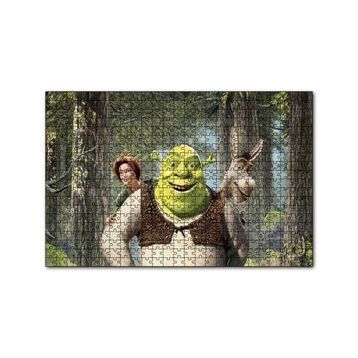 Cakapuzzle Shrek Shrek Orman Prenses Eşek Gülümsüyor Görseli 120 Parça Ahşap Puzzle