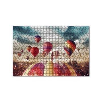 Cakapuzzle Sıcak Hava Balonları ve Bulutlar 120 Parça Ahşap Puzzle