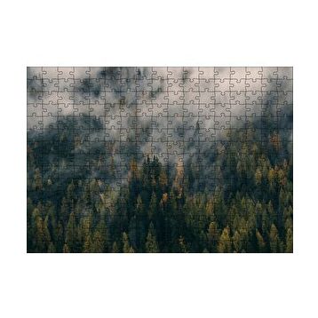 Cakapuzzle Sık Ormanı Yutan Sis 120 Parça Ahşap Puzzle
