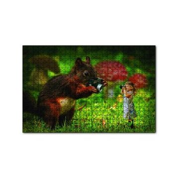 Cakapuzzle Sincap Kız Fotoğraf Çekimi 120 Parça Ahşap Puzzle