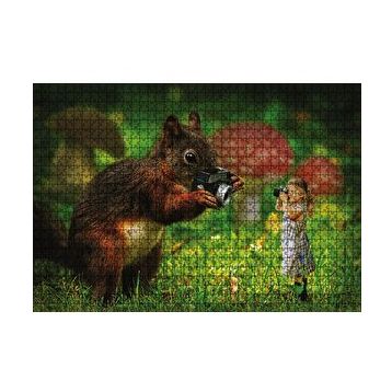 Cakapuzzle Sincap Kız Fotoğraf Çekimi 120 Parça Ahşap Puzzle