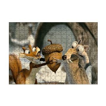Cakapuzzle Sincap Scrat İle Fındık Toplamaca Görseli 120 Parça Ahşap Puzzle