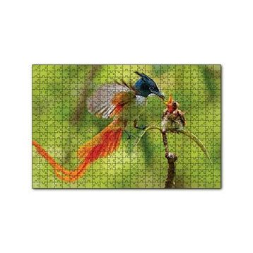 Cakapuzzle Sinekkapan Kuşu Yavrusunu Besliyor 120 Parça Ahşap Puzzle