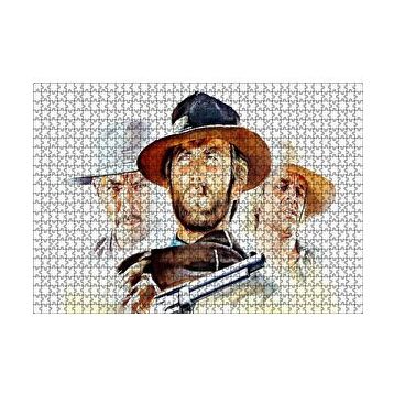 Cakapuzzle Sinema Afişi 1965 Adam Film Clint Eastwood 120 Parça Ahşap Puzzle