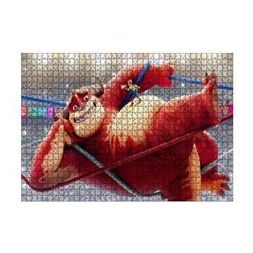 Cakapuzzle Sirkte İpler Üzerindeki Sevimli Canavar 120 Parça Ahşap Puzzle