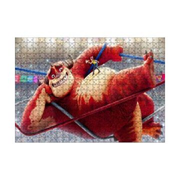 Cakapuzzle Sirkte İpler Üzerindeki Sevimli Canavar 120 Parça Ahşap Puzzle