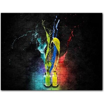 Cakapuzzle Şişelerde Boyamalar Görseli 120 Parça Ahşap Puzzle