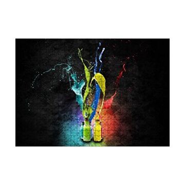 Cakapuzzle Şişelerde Boyamalar Görseli 120 Parça Ahşap Puzzle