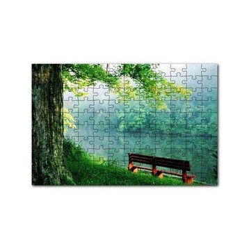 Cakapuzzle Sisli Ormandaki Nehir ve Boş Bank 120 Parça Ahşap Puzzle
