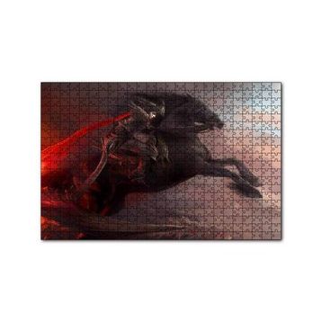 Cakapuzzle Siyah Atlı Savaşçı 120 Parça Ahşap Puzzle