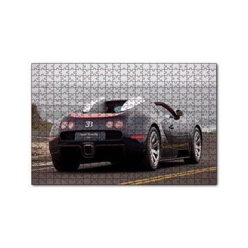 Cakapuzzle Siyah Bugatti Veyron ve Deniz 120 Parça Ahşap Puzzle