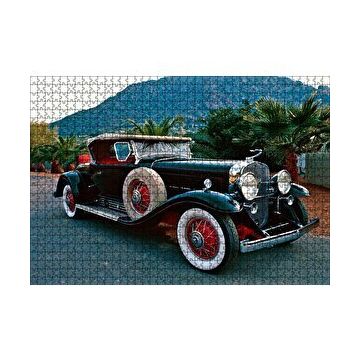 Cakapuzzle Siyah Cadillac Antika Araba 120 Parça Ahşap Puzzle