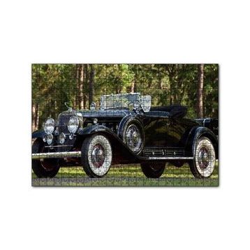 Cakapuzzle Siyah Cadillac Cabrio Antika Araba 120 Parça Ahşap Puzzle