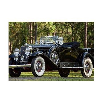 Cakapuzzle Siyah Cadillac Cabrio Antika Araba 120 Parça Ahşap Puzzle