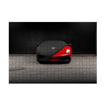 Cakapuzzle Siyah Örtülü Kırmızı Lamborghini 120 Parça Ahşap Puzzle