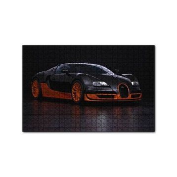 Cakapuzzle Siyah Turuncu Bugatti 120 Parça Ahşap Puzzle