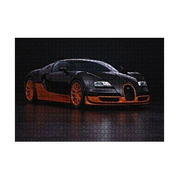 Cakapuzzle Siyah Turuncu Bugatti 120 Parça Ahşap Puzzle