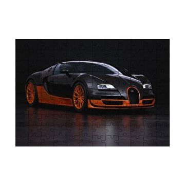 Cakapuzzle Siyah Turuncu Bugatti 120 Parça Ahşap Puzzle