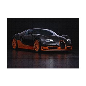 Cakapuzzle Siyah Turuncu Bugatti 120 Parça Ahşap Puzzle