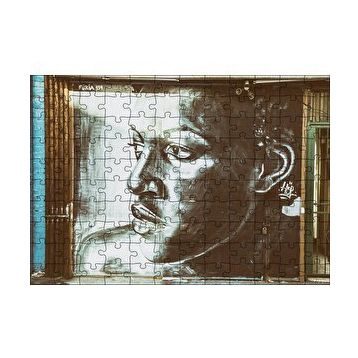 Cakapuzzle Siyahi Kadın Temalı Duvar Boyama 120 Parça Ahşap Puzzle