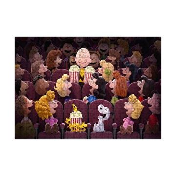 Cakapuzzle Snoopy ve Arkadaşları Sinemada 120 Parça Ahşap Puzzle