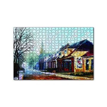 Cakapuzzle Sokak Evler Yağlı Boya 120 Parça Ahşap Puzzle