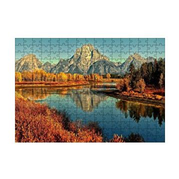 Cakapuzzle Sonbahar Renkleri Nehir ve Çıplak Dağlar 120 Parça Ahşap Puzzle