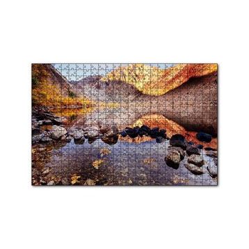 Cakapuzzle Sonbahar Renkleri ve Berrak Dağ Gölü 120 Parça Ahşap Puzzle