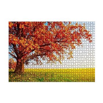 Cakapuzzle Sonbahar Renklerinde İhtiyar Ağaç 120 Parça Ahşap Puzzle