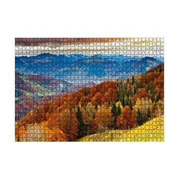 Cakapuzzle Sonbahar Renklerinde Orman ve Dağlar 120 Parça Ahşap Puzzle