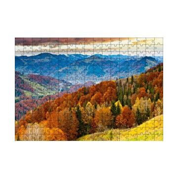 Cakapuzzle Sonbahar Renklerinde Orman ve Dağlar 120 Parça Ahşap Puzzle