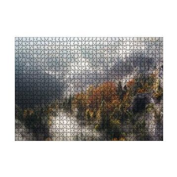 Cakapuzzle Sonbahar Renklerinde Orman ve Sisler 120 Parça Ahşap Puzzle