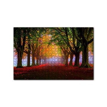 Cakapuzzle Sonbahar Sisler Ormanı ve Yapraklar 120 Parça Ahşap Puzzle