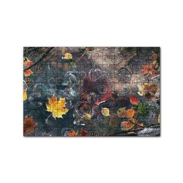 Cakapuzzle Sonbahar Yaprakları ve Yağmur Damlaları 120 Parça Ahşap Puzzle