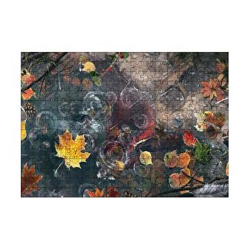 Cakapuzzle Sonbahar Yaprakları ve Yağmur Damlaları 120 Parça Ahşap Puzzle