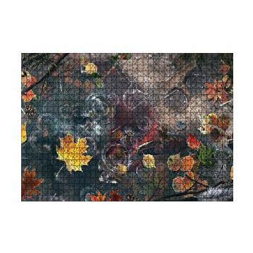 Cakapuzzle Sonbahar Yaprakları ve Yağmur Damlaları 120 Parça Ahşap Puzzle